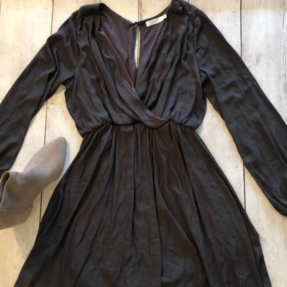 Lush v-neck long sleeved dress